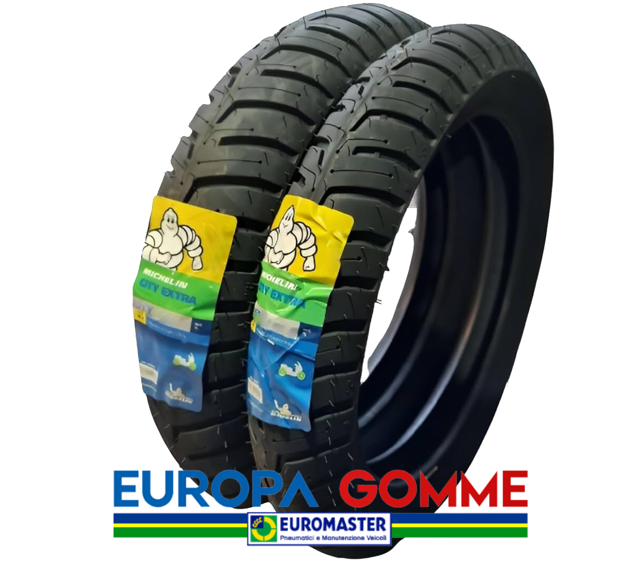 Coppia Michelin 100/80-16 + 110/80-14 City Extra