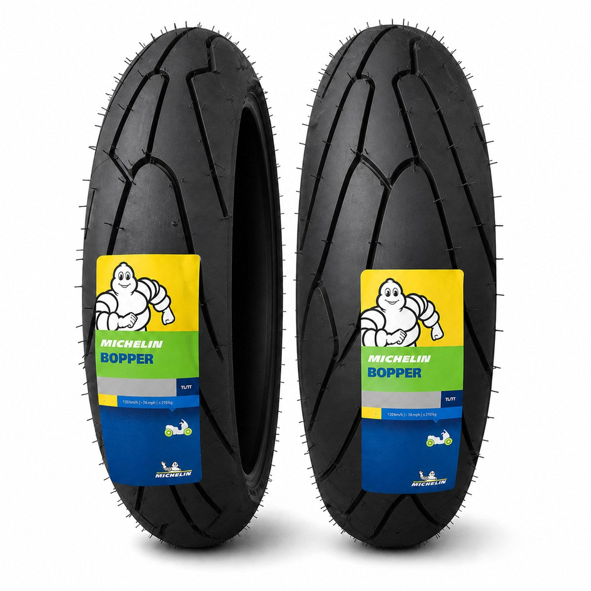 Coppia Michelin 120/70-12 51L + 130/70-12 56L BOPPER