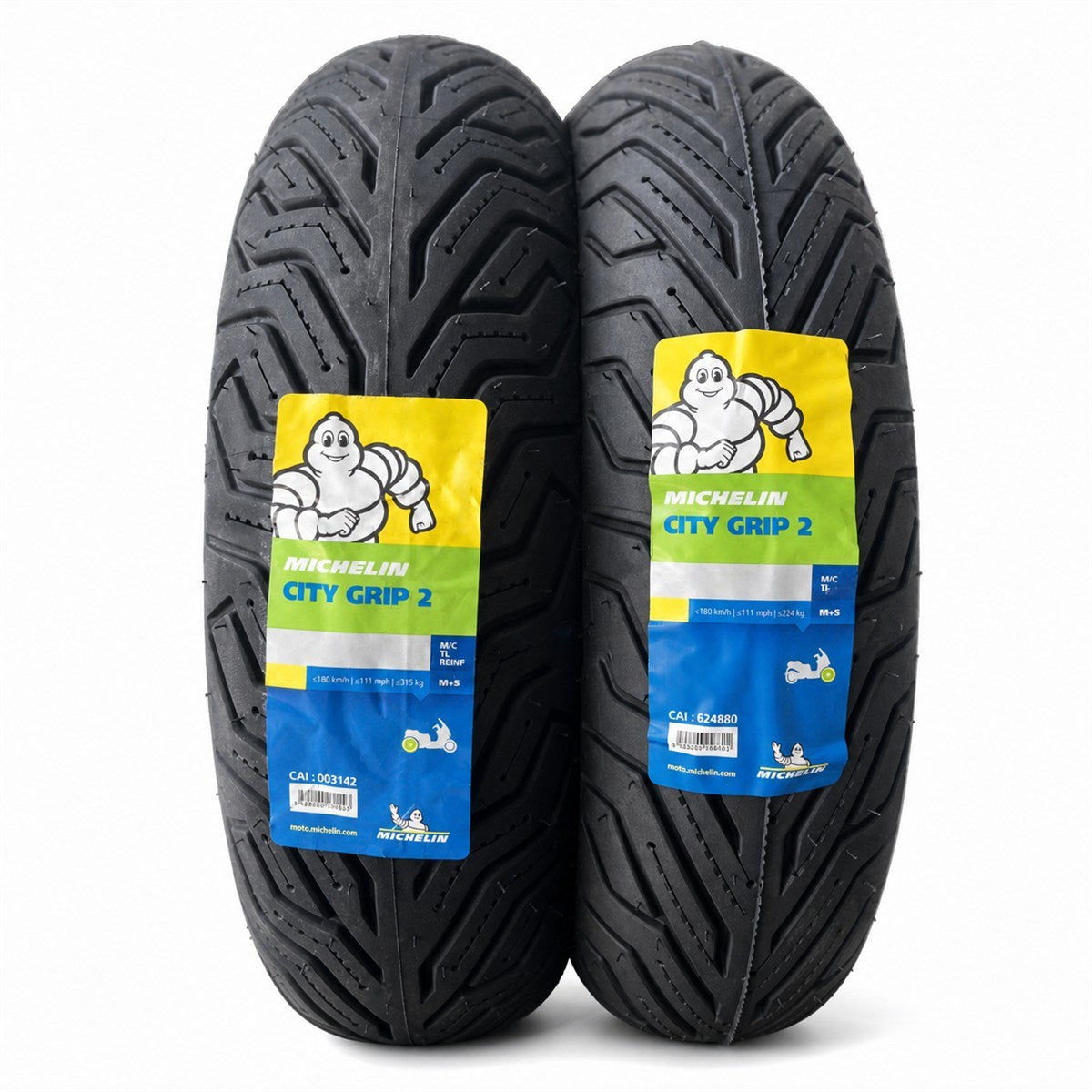 Coppia Michelin 100/80-16 50S + 120/80-16 60S City Grip 2
